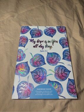 New Inspirational Journal - Purple & Blue Leaf Design Spiritual Religious